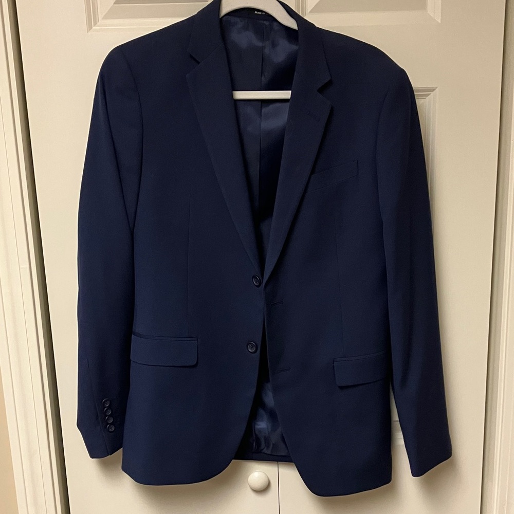 Egara Men's Navy Two-Button Sport Coat